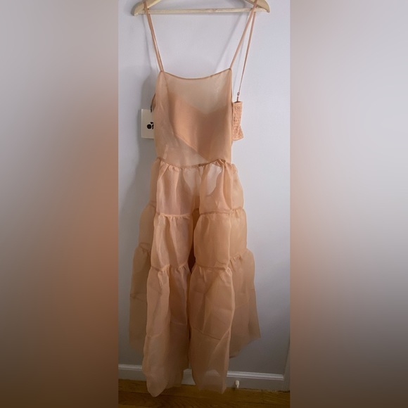 Anthropologie OhSevenDays Tiered Sheer Midi Dress size S new witht ag - Picture 6 of 9